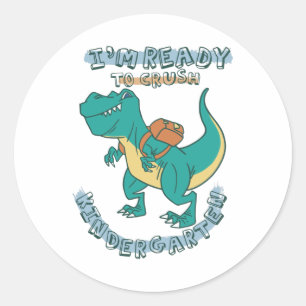 Sticker Rond Prêt à écraser la maternelle