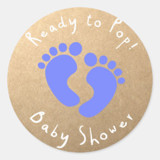 Sticker Rond Prêt à la pop - Baby shower
