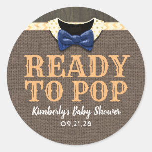 Sticker Rond Prêt À Pop Fun Baby shower Automne Faveurs