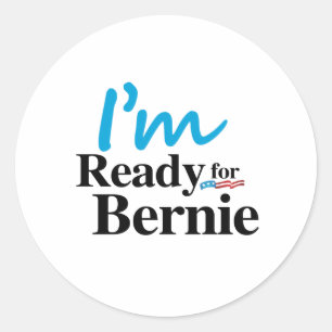 Sticker Rond Prêt pour Bernie 2016