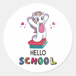 Sticker Rond Prêt pour l'école en ligne