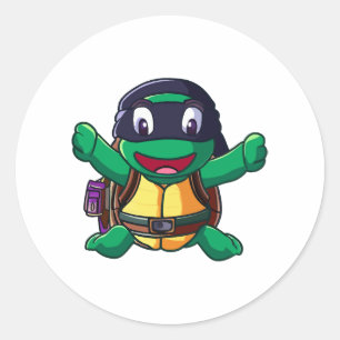 Sticker Rond Prêt pour les écoliers
