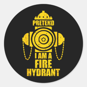 Sticker Rond Prétendre une borne d'incendie Fête de Halloween p
