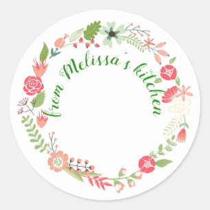 Sticker Rond Pretty Wreath from the Kitchen