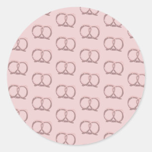 Sticker Rond Pretzel Salé Twist Motif Party