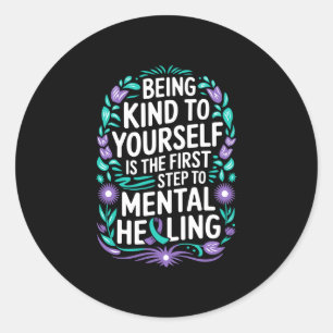 Sticker Rond Prévention de la sensibilisation à la santé mental
