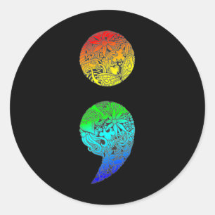 Sticker Rond Prévention Du Suicide Et Sensibilisation À La Dépr