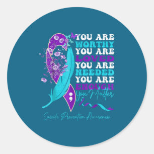 Sticker Rond Prévention du suicide Sensibilisation-motivante-s