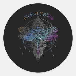 Sticker Rond Prévention du suicide Sensibilisation Vos problème