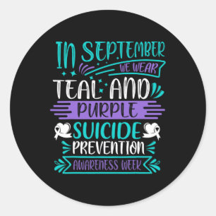 Sticker Rond Prévention du suicide Septembre Nous portons du th