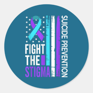 Sticker Rond Prévention du suicide Soutien Lutte contre la stig
