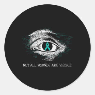 Sticker Rond Prévention du suicide - Vétérinaire de la Dtfp