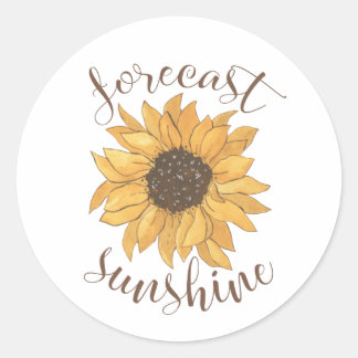 Sticker Rond Prévision : Soleil