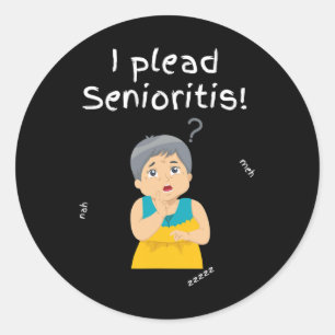 Sticker Rond Prévoyez la sénioriste. Vieille Femme âgée Vieilli