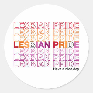 Sticker Rond Pride lesbienne