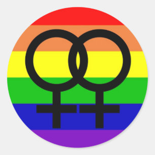 Sticker Rond Pride lesbienne