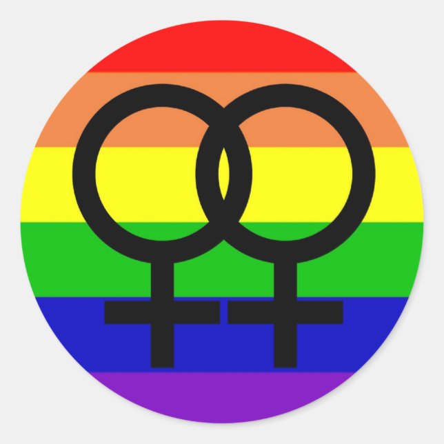 Sticker Rond Pride lesbienne (Devant)