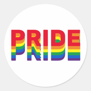 Sticker Rond Pride lgbt lgbtq queer gai couleurs arc-en-ciel ga