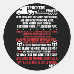 Sticker Rond Prière aux camions
