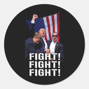 Sticker Rond Prière De Lutte Contre Trump Amérique