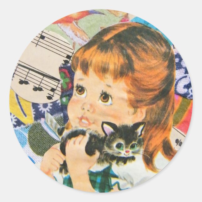 Sticker Rond Prière du propriétaire d'un chat (Devant)