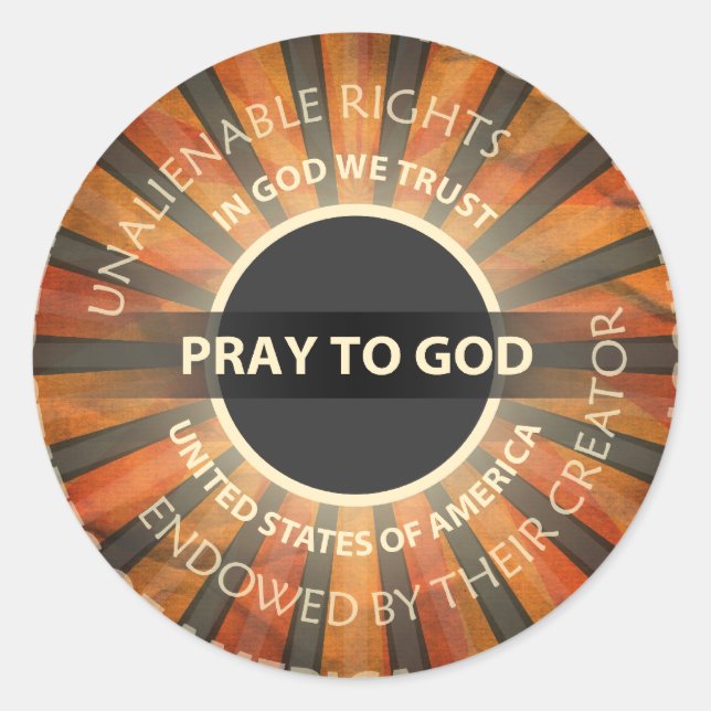 Sticker Rond Priez Dieu (Devant)