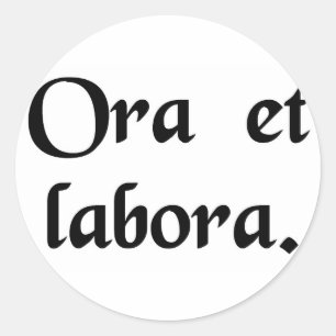 Sticker Rond Priez et travaillez.