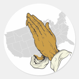 Sticker Rond Priez pour l'Amérique