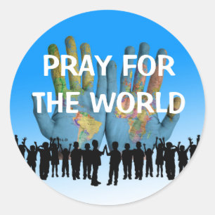 Sticker Rond Priez pour le monde