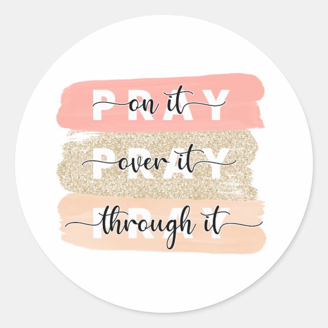 Sticker Rond Priez Sur L'Autocollant (Devant)