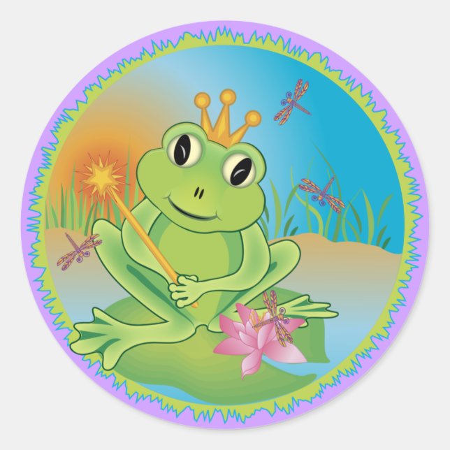 Sticker Rond Prince de grenouille (Devant)