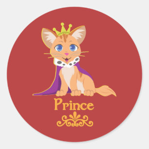 Sticker Rond Prince Kitten