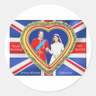 Sticker Rond Prince William et mariage royal de Catherine
