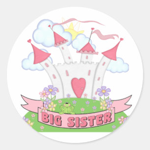 STICKER ROND PRINCESS GRANDE SOEUR