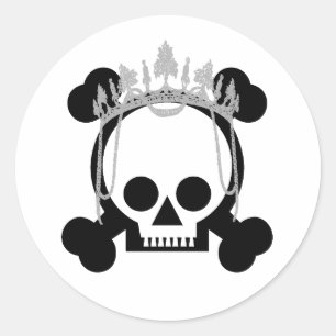 Sticker Rond Princess Skuls
