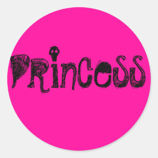 Sticker Rond Princesse