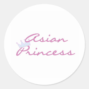 Sticker Rond Princesse asiatique