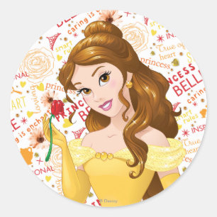 Sticker Rond Princesse Belle