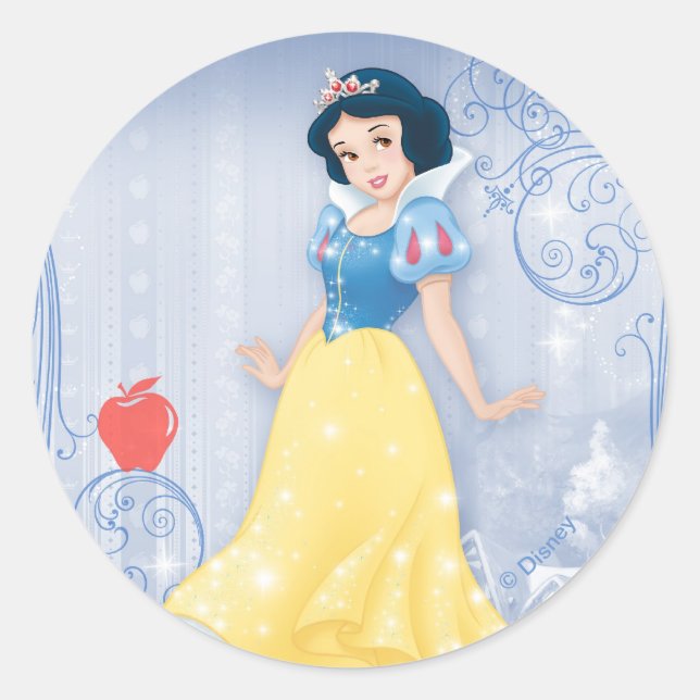 Sticker Rond Princesse Blanche-Neige (Devant)