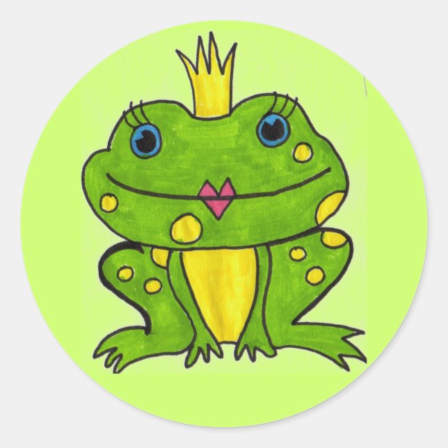 Sticker Rond Princesse de la grenouille (Devant)