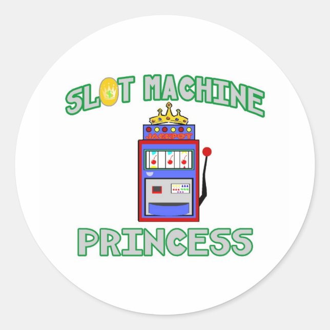 Sticker Rond Princesse de machine à sous (diadème) (Devant)
