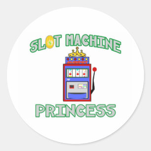 Sticker Rond Princesse de machine à sous (diadème)
