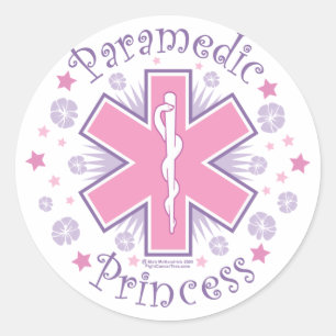 Sticker Rond Princesse de Paramedic