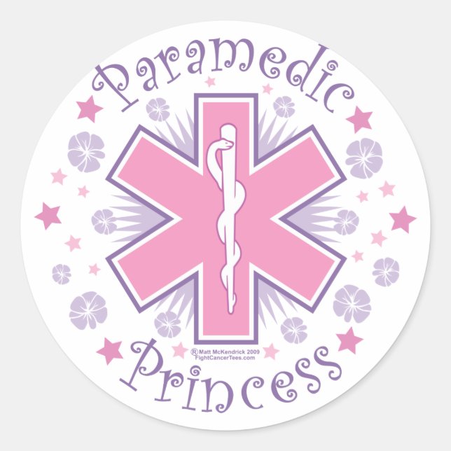 Sticker Rond Princesse de Paramedic (Devant)