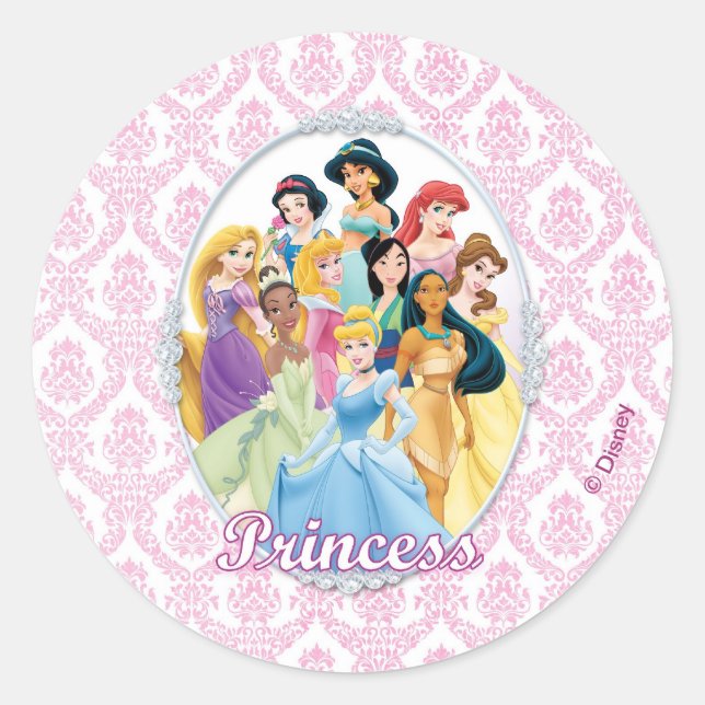 Sticker Rond Princesse Disney | Cinderella Feature Centre (Devant)