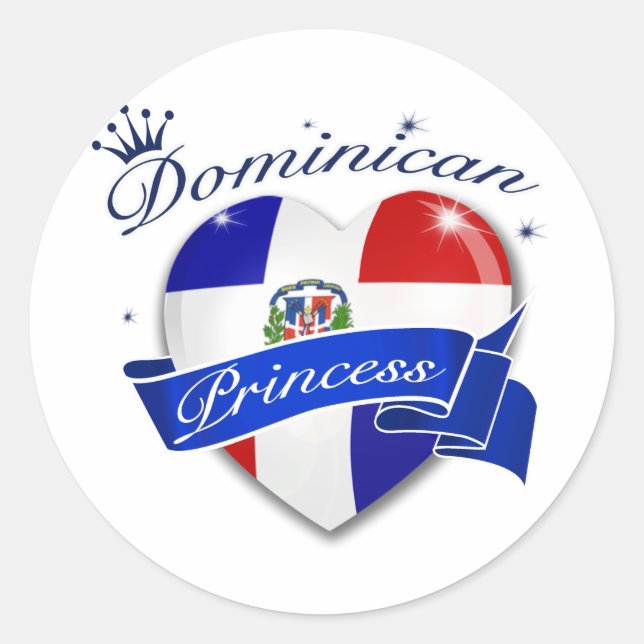 Sticker Rond princesse dominicaine (Devant)