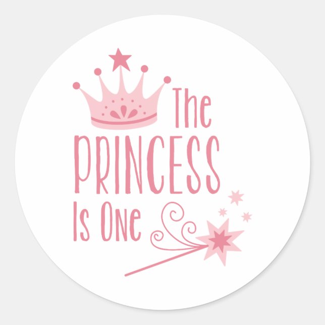 Sticker Rond Princesse Est Une (Devant)