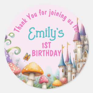 Sticker Rond Princesse Fairy Faughton Anniversaire Fairycore Fa