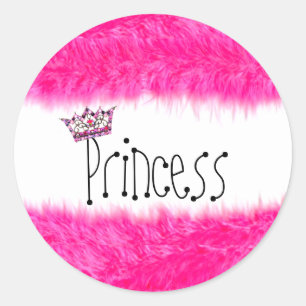Sticker Rond Princesse, Fluff, Tiara