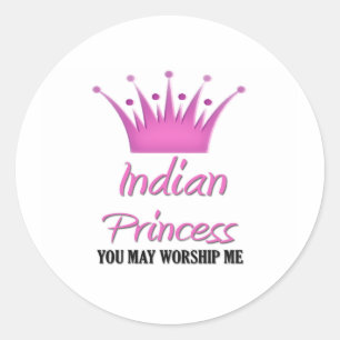 Sticker Rond Princesse indienne